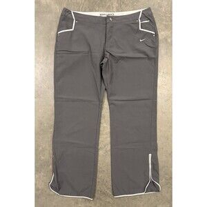 Nike Y2K Wide Leg Track Pants Zip Leg Womens XL 16-18 Polyester Nylon Gray Tag